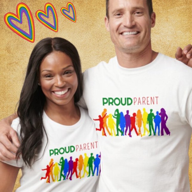 Proud Parent Gay pride Mixed Gender Silhouettes T Shirt (Skapare uppladdad)