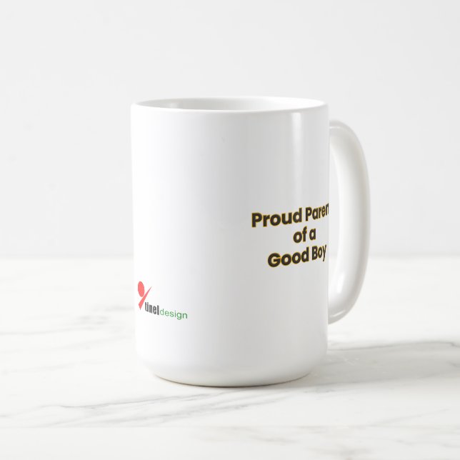 "Proud Parent of a Good Boy" Funny Dog Lover Coffe Kaffemugg (Framsida höger)