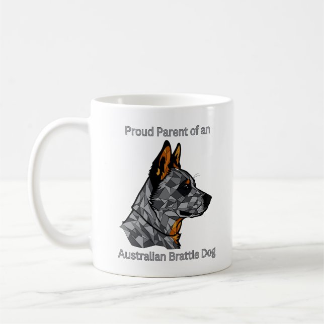 Proud Parent of an Australian Brattle Hund Kaffemugg (Vänster)