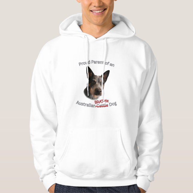Proud Parent of Australian Brattle Hund Strejka Hoodie (Framsida)