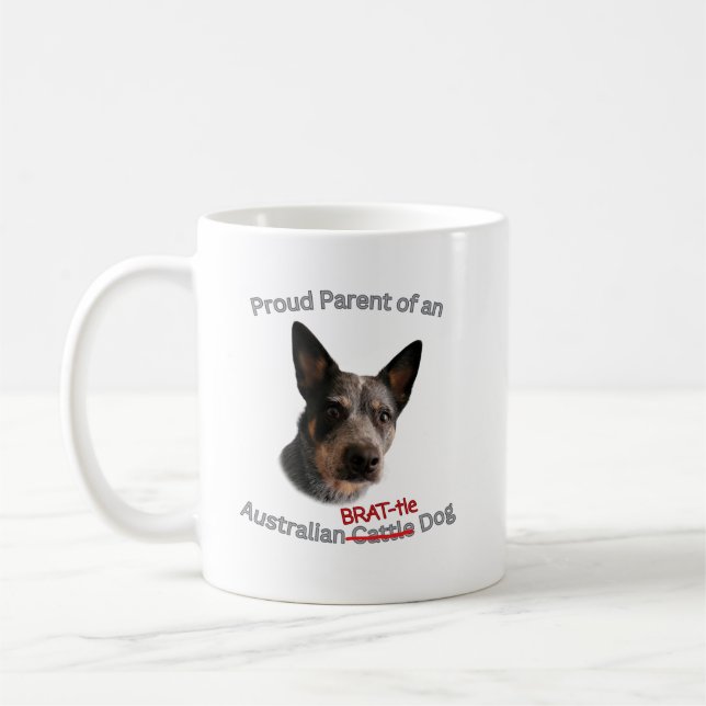 Proud Parent of Australian Brattle Hund Strejka Kaffemugg (Vänster)