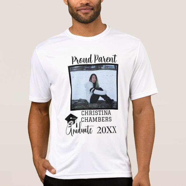 Proud Parent Student Photo and Year T Shirt (Framsida)