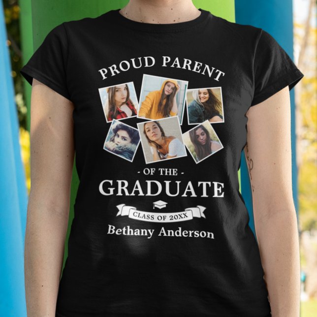 Proud Parent Studenten Photo Collage T-Shirt (Skapare uppladdad)