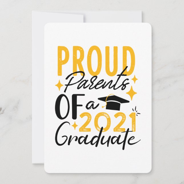 Proud Parents of a 2021 student Greeting Card Meddelande (Framsida)