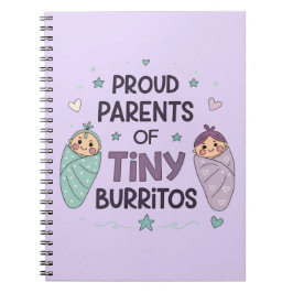 Proud Parents of Tiny Burritos Art Anteckningsbok