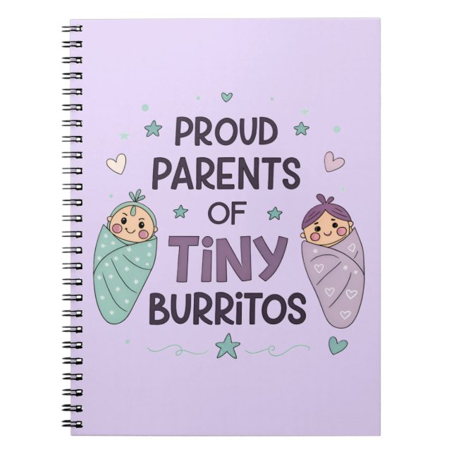 Proud Parents of Tiny Burritos Art Anteckningsbok (Framsidan)