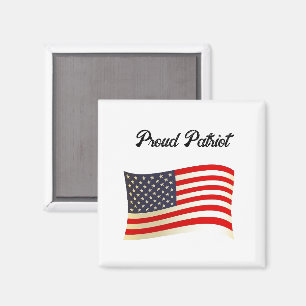 Proud Patriot American Flagga, Förenta staterna In Magnet