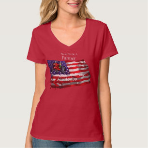 Proud Patriotic Farmer Flagga Thunder_Cove T-Shirt