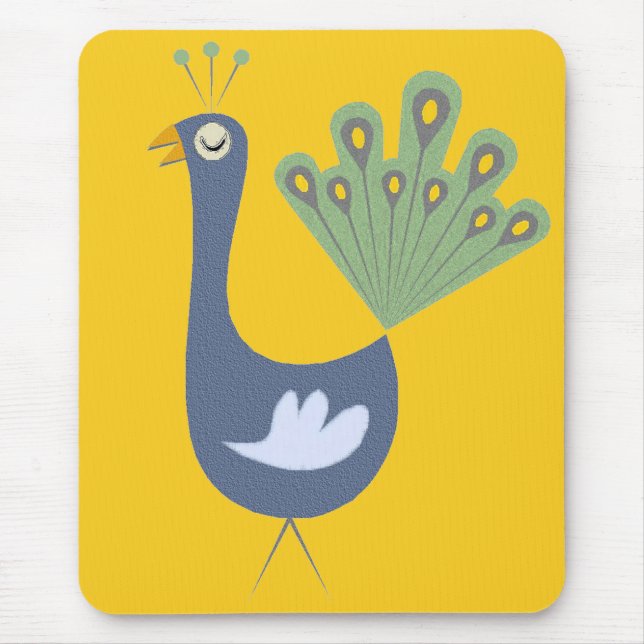 Proud Peacock Mouse Pad Musmatta (Framsidan)