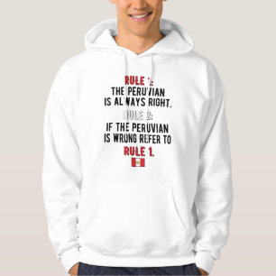 Proud Peruvian Roots Peru Flagga Peruvian Heritage Hoodie