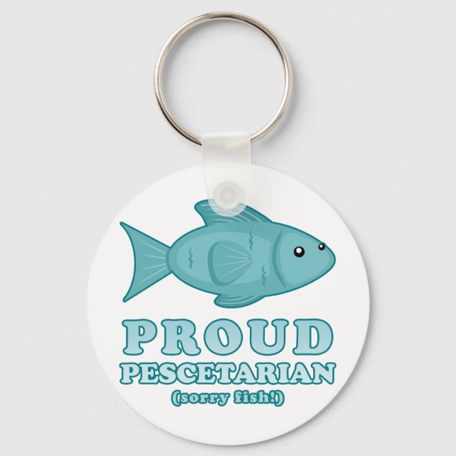 Proud Pescetarian Nyckelring (Framsida)