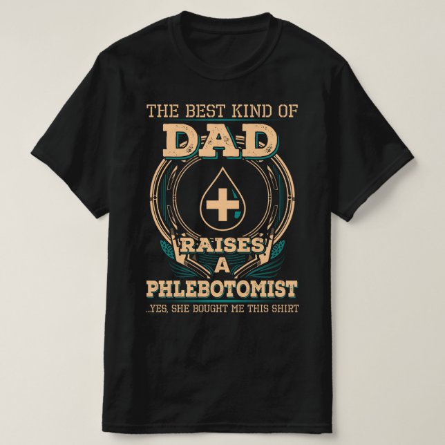 Proud Phlebotomist's Pappa T Shirt (Design framsida)