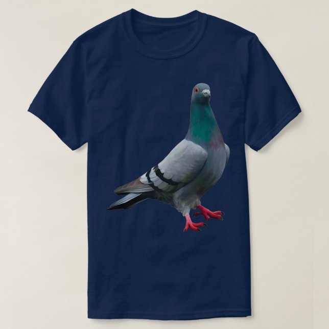 Proud Pigeon illustration Elegant pigeon art Bird T Shirt (Design framsida)