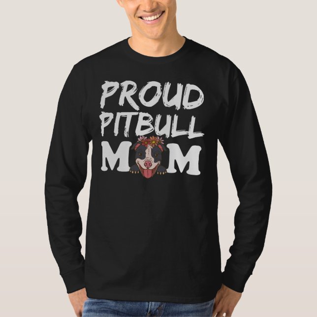Proud Pitbull Mamma Funny Pit Bull Mamma Relaxed F T Shirt (Framsida)