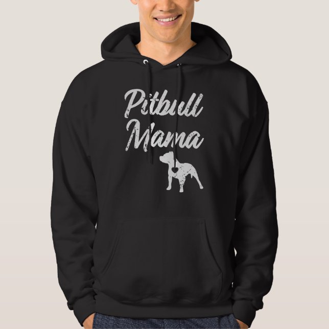 Proud Pitbull Mamma Womens Pit Bull Dog Hoodie (Framsida)