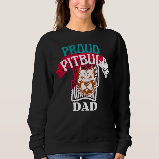 Proud Pitbull Pappa T Shirt (Framsida)