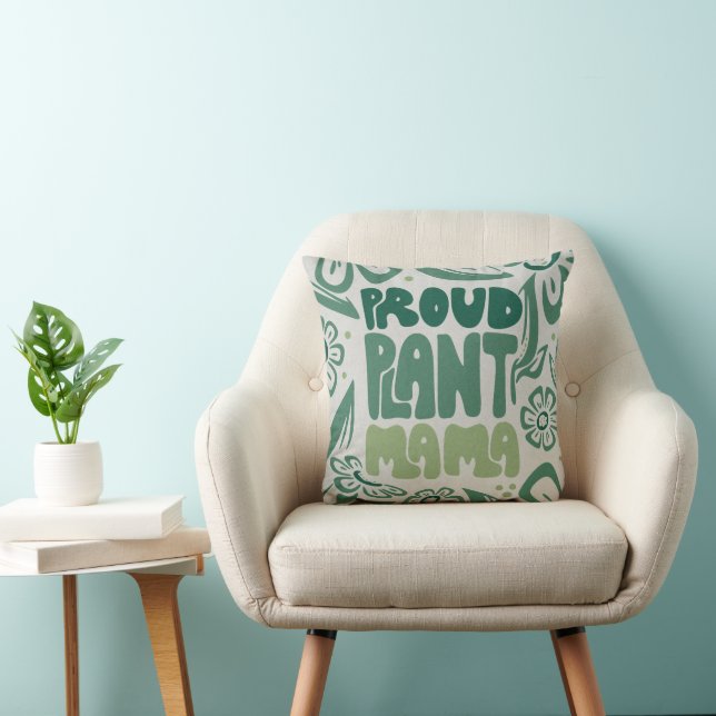 Proud Plant Mama – Bold Plant Lover Kudde (Stol)