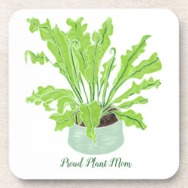 Proud Plant Mamma - fågelvilt på vitt. Underlägg