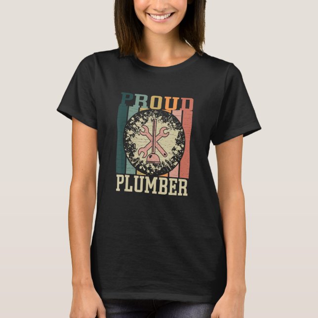 Proud Plumber T Shirt (Framsida)