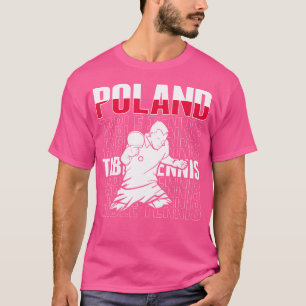 Proud Poland Bord Tennis Älskare Jersey Polska Pin T Shirt