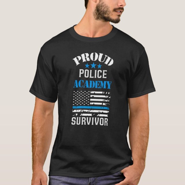 Proud Police Academy Survivor Studenten 2022 Gra T Shirt (Framsida)
