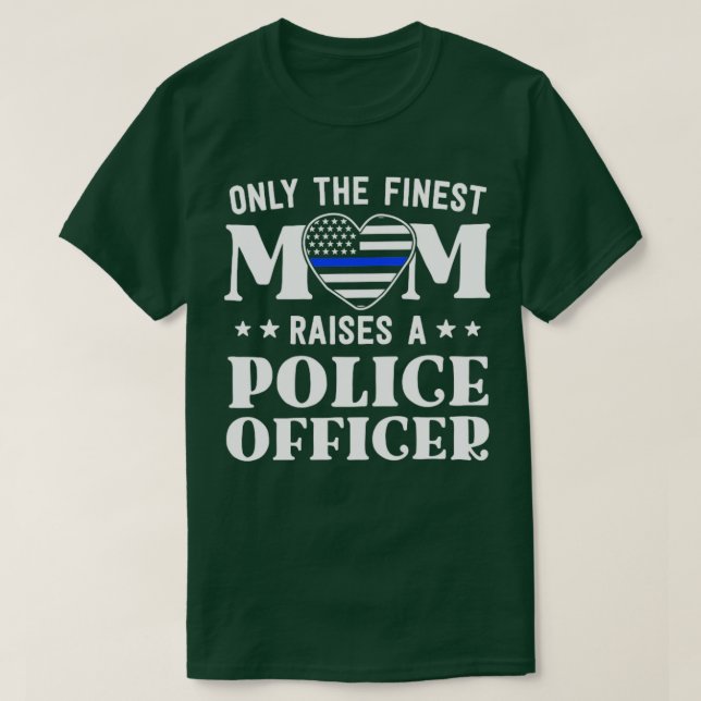Proud Police Mamma polis Mamma ger Thin Blu T Shirt (Design framsida)