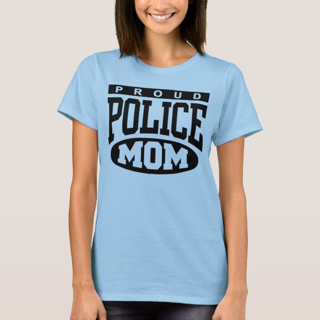Proud Police Mamma T-shirt (Framsida)