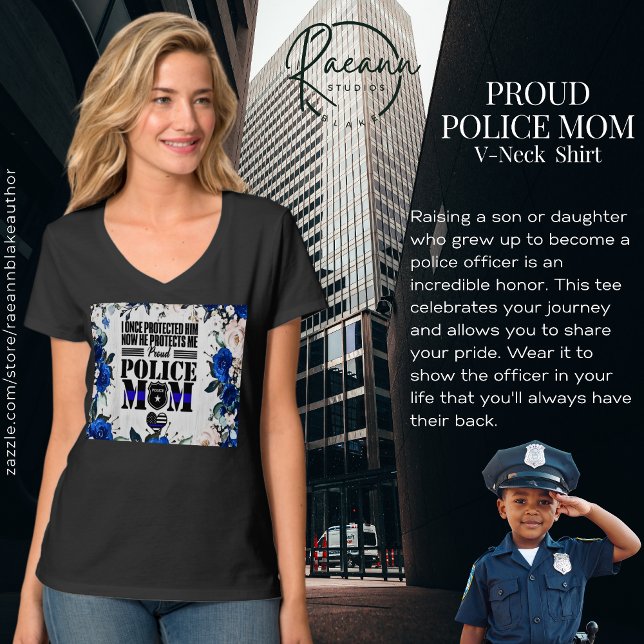 Proud Police Mamma T-Shirt (Skapare uppladdad)