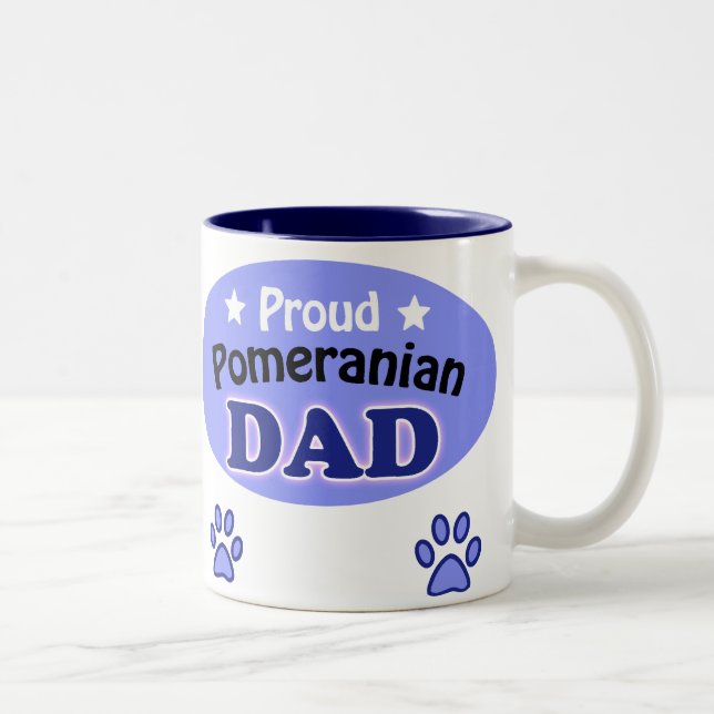 Proud Pomeranian Dad Två-Tonad Mugg (Höger)