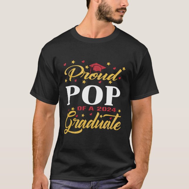 Proud Pop-klass för 2024 Student-högre 24-graduat T Shirt (Framsida)