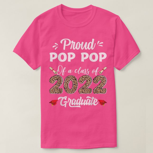 Proud Pop Pop av klass 2022 Student Graduati T Shirt (Design framsida)