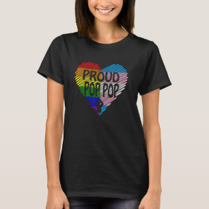 Proud Pop POP LGBT med regnbåge och transgena FL T Shirt