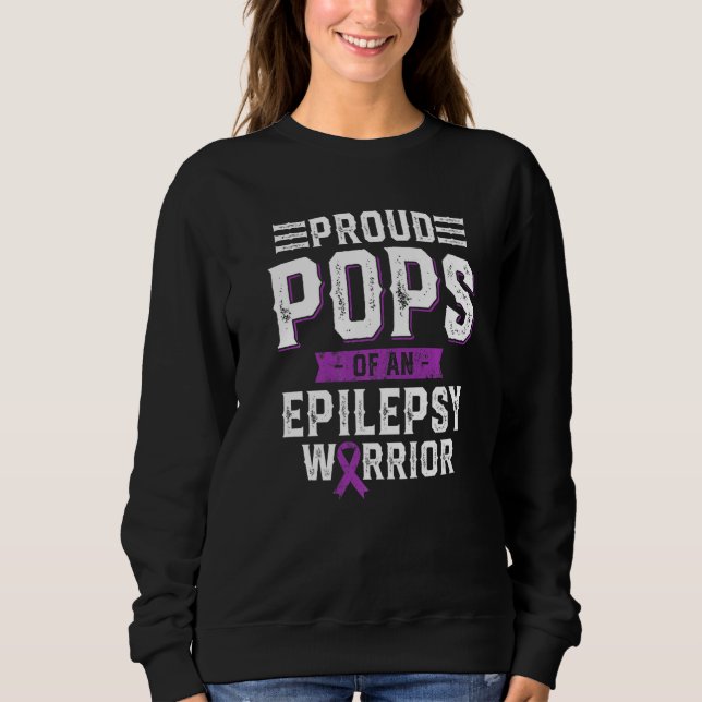 Proud Pops Of An Epilepsy Warrior Awareness Month T Shirt (Framsida)