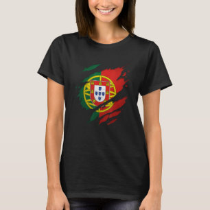 Proud portugisisk Shirts Torn Ripping Portugal Fla T Shirt