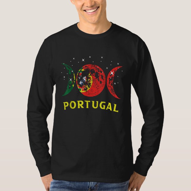 Proud Portuguese Retro Portugal Flag 6 T Shirt (Framsida)