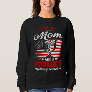Proud Psycholog Mamma Lycklig Mors dag Amerika T Shirt