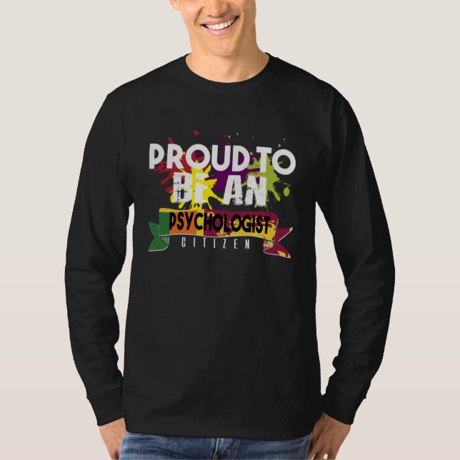 Proud psychologist citizen Profession career worke T Shirt (Framsida)