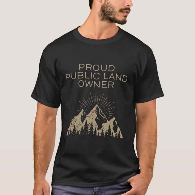 Proud Public Land Owner T-Shirt Långärmad (Framsida)