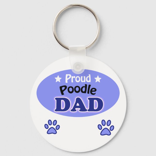 Proud Pudel Pappa Nyckelring (Framsida)