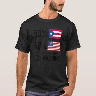 Proud Puerto Rican American Flagga Puerto Rico Usa T Shirt