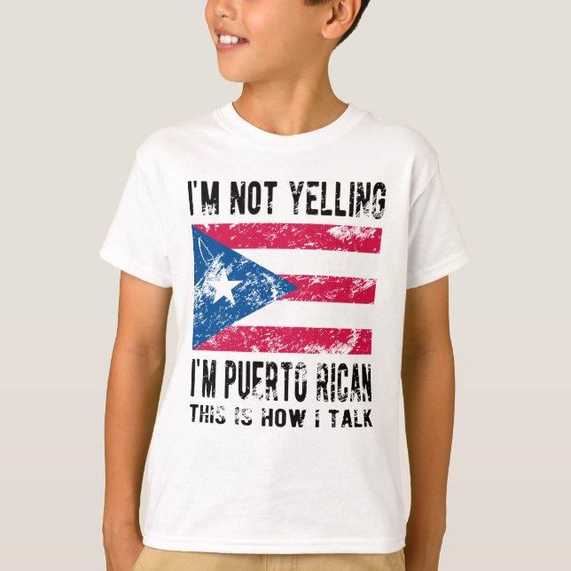 Proud Puerto Rican Roots Puerto Rico Flagga Herita T Shirt (Framsida)