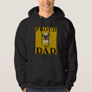 Proud Pug Pappa - Gift för ägare av en Pug Classic Hoodie