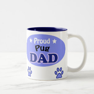 Proud Pug Pappa Två-Tonad Mugg