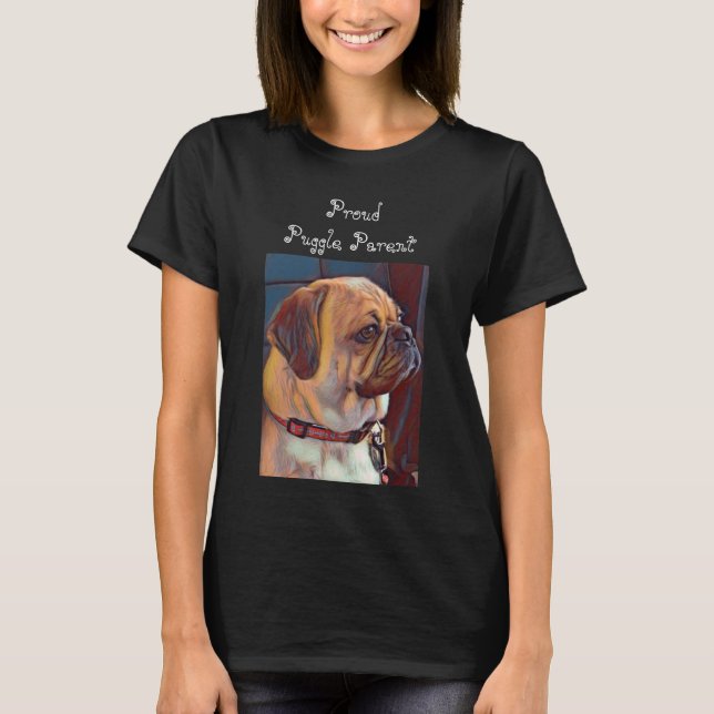 Proud Puggle överordnad T Shirt (Framsida)