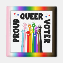 Proud Queer Voter-regnbåge händer