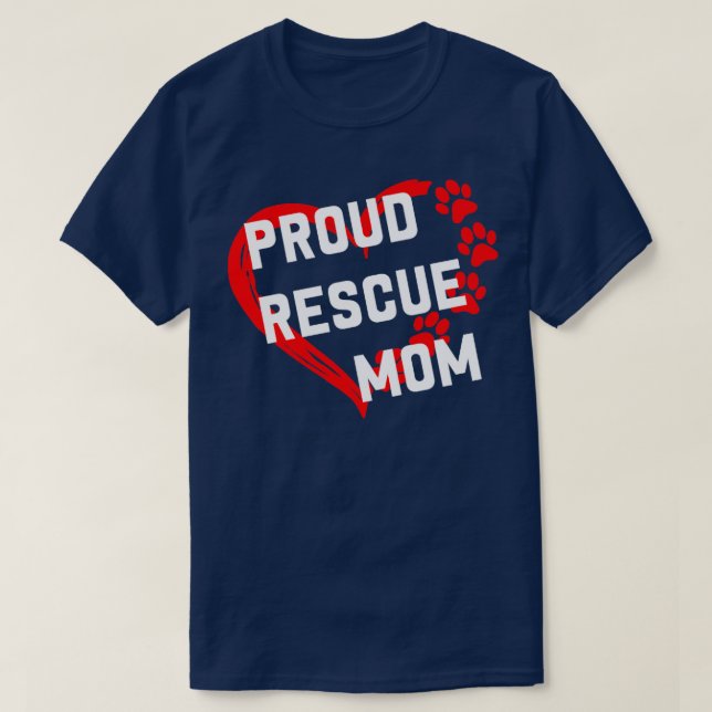 Proud Rädding Mamma Funny Rädding Hundälskares1 T Shirt (Design framsida)