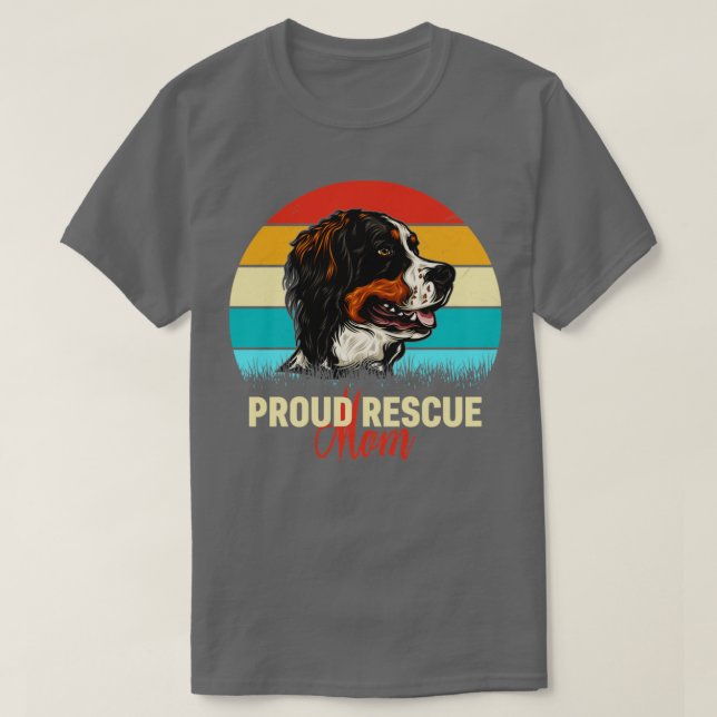 Proud Rädding Mamma Funny Rädding Hundälskares T Shirt (Design framsida)