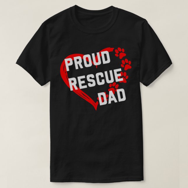Proud Rädding Pappa Funny Rädding Hundälskares1 T Shirt (Design framsida)