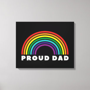 Proud Rainbow Pappa Canvastryck