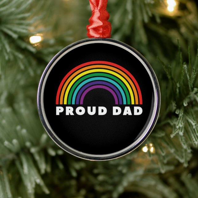 Proud Rainbow Pappa Julgransprydnad Metall (Träd)